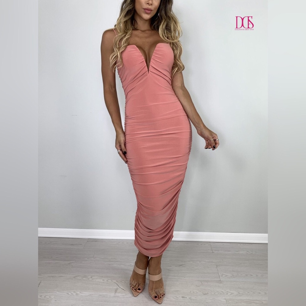 Romania Midi Evening Dress - Pink - Picture 7 of 8